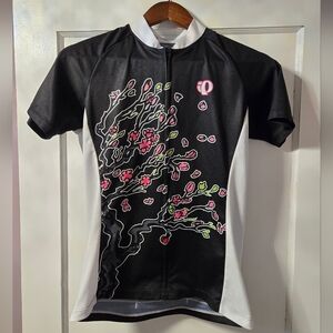 Pearl Izumi Black Cherry Blossom Cycling Jersey Sz M